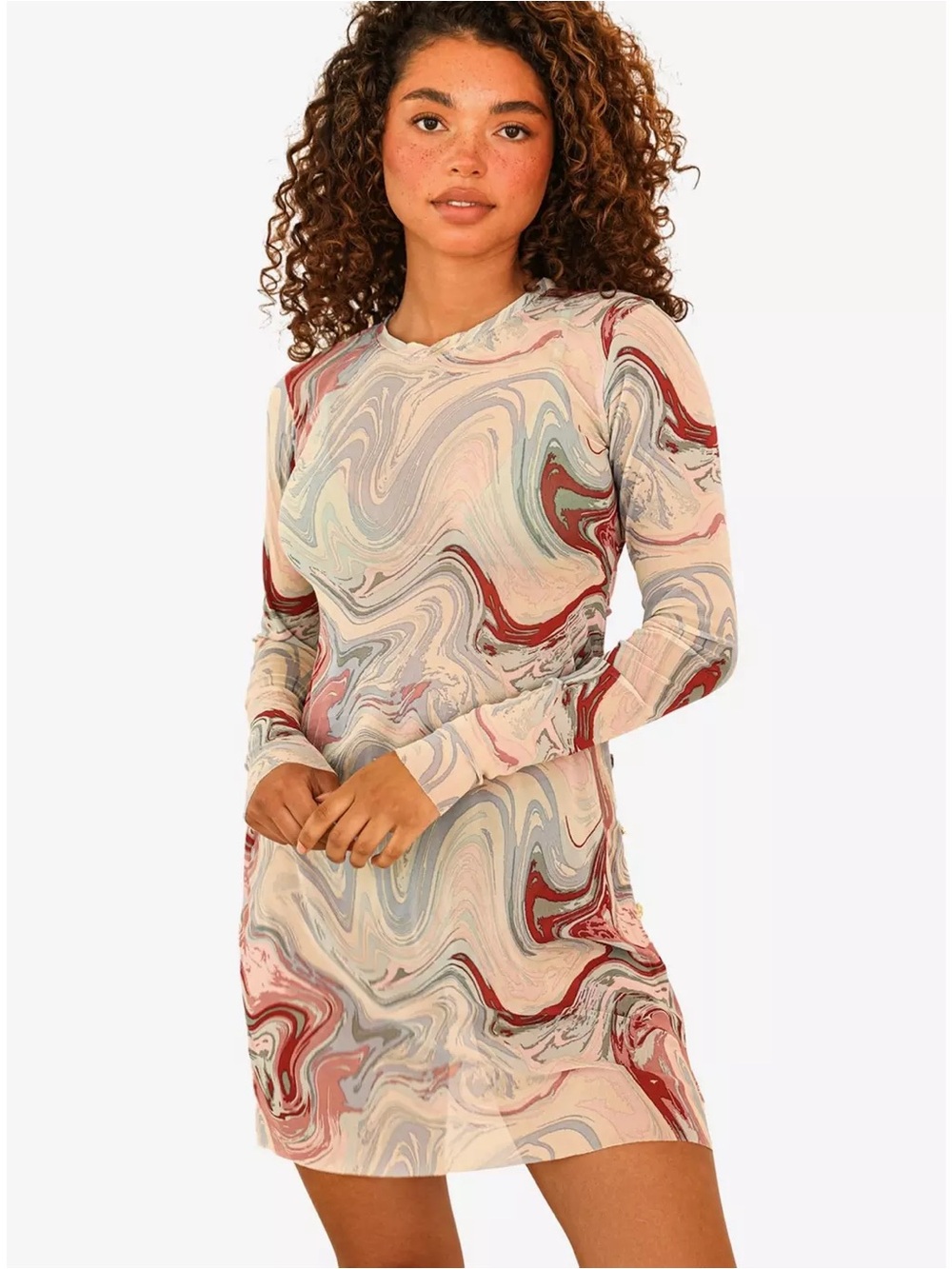 NWT Dippin' Daisy's Main Character Swim Dress Cover-Up Multi-Colored Ripples